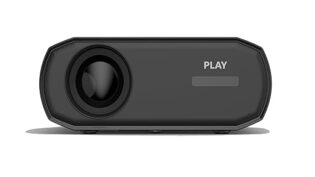 PLAY MK PRO 16000 Lumens Full HD Projector with Auto Focus, 360° Screen Rotation, 500 ANSI Lumens, Electronic Zoom, Dual HDMI & USB, 3D Ready LCD Chipset (Black/Grey)