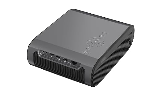 PLAY MK PRO 16000 Lumens Full HD Projector with Auto Focus, 360° Screen Rotation, 500 ANSI Lumens, Electronic Zoom, Dual HDMI & USB, 3D Ready LCD Chipset (Black/Grey) - Image 4