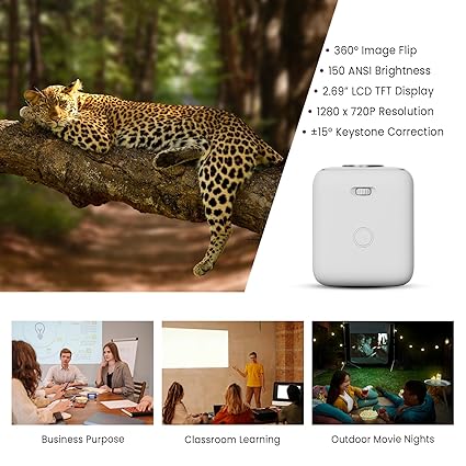 PLAY 2024 Android 9 Full HD 3D LED Projector – 4500 Lumens, 1+8GB, WiFi 6, Bluetooth 5.0, HDMI, USB, Screen Share | Home Cinema Compatible - Image 5